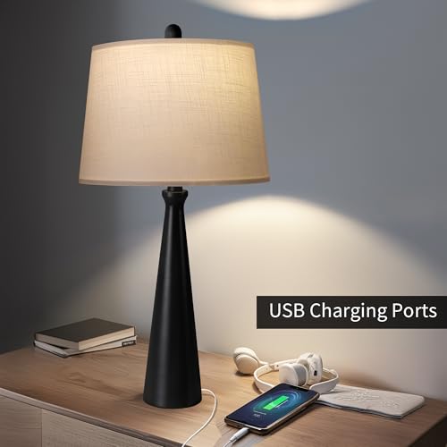 25.75" Modern Table Lamp for Bedroom Set of 2 (2 Count)