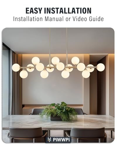 55" Long Chandeliers for Dining Room Kitchen Island