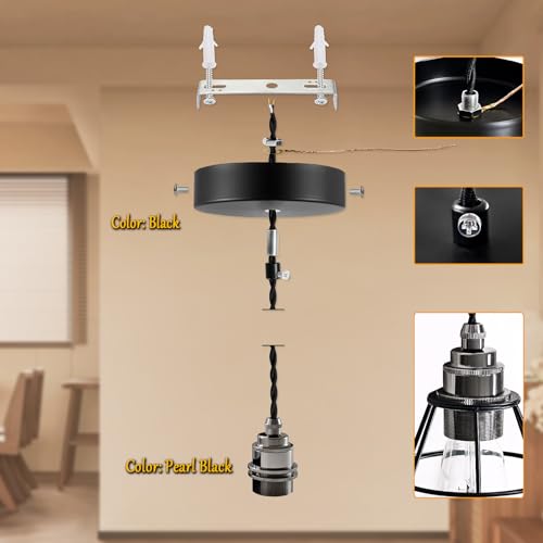 1 Light Mini Pendant Light Kit Black