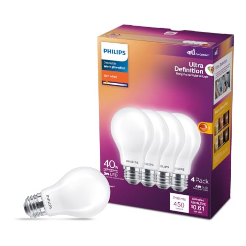 40W A19 4 Pack Ultra Definition Soft White (4 Count)