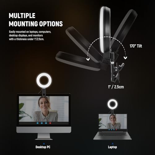 BASICS 5" Ring Light for Video Conference Lighting (2 Count)