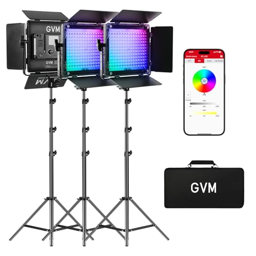 GVM RGB LED Video Light Kits (3 Count)