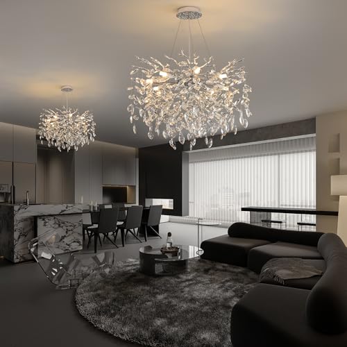 Modern Crystal Tree Branch Chandelier (9 Count)