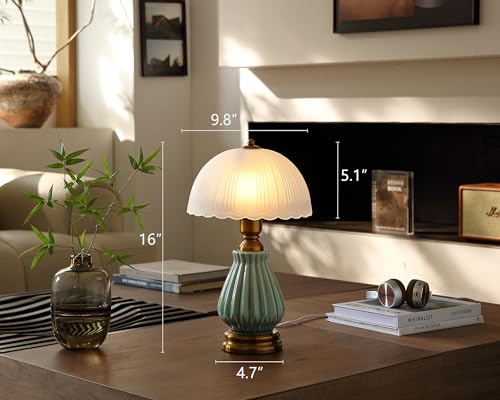 16" Vintage Ceramic Table Lamp forBedroom