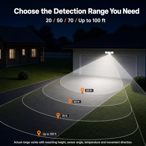 LED Security Light 240° Dual PIR 100 FT Motion Sensor Outdoor