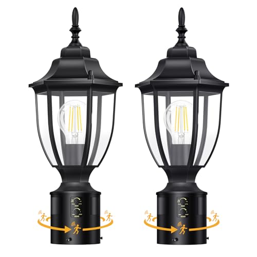 Motion Sensor Outdoor Post Lights (2 Count)