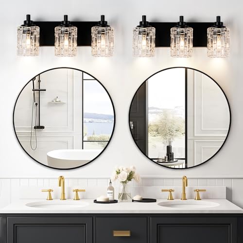 3 Light Black Bathroom Light Fixtures