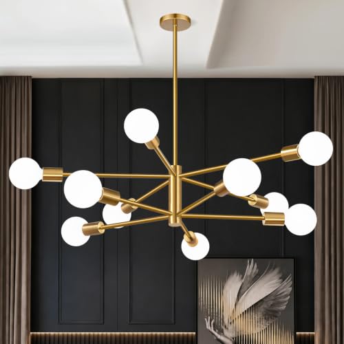 11" 52" Height Adjustable Sputnik Chandeliers Dining Room Light Fixture