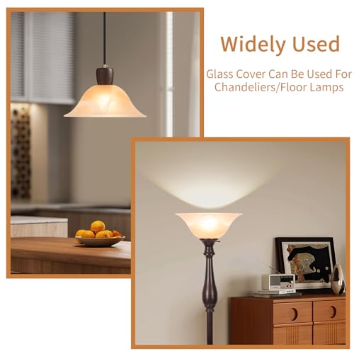Glass Lamp Shade Replacement for Torchiere Floor Lamps