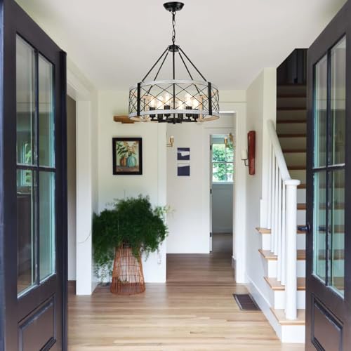 6 Light 22.5'' Farmhouse Chandelier for Dining Room Light Fixture