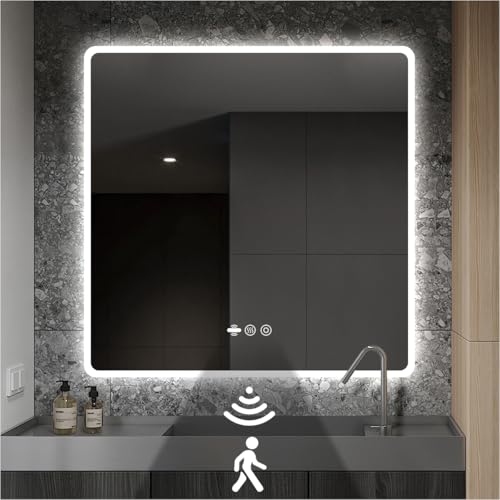 36"X36" LED Mirror for Bathroom with Motion Sensor