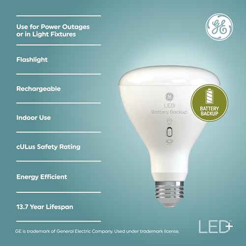 Lighting LED+ BR30 Battery Backup Emergency Light Bulbs (3 Count)