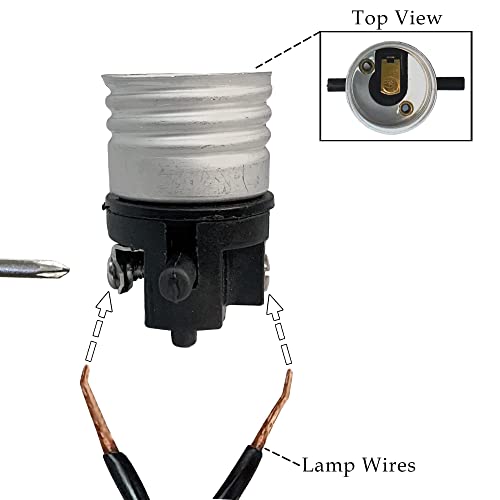 Push Through Lamp Socket for Incandescent or LED Bulbs (2 Count)