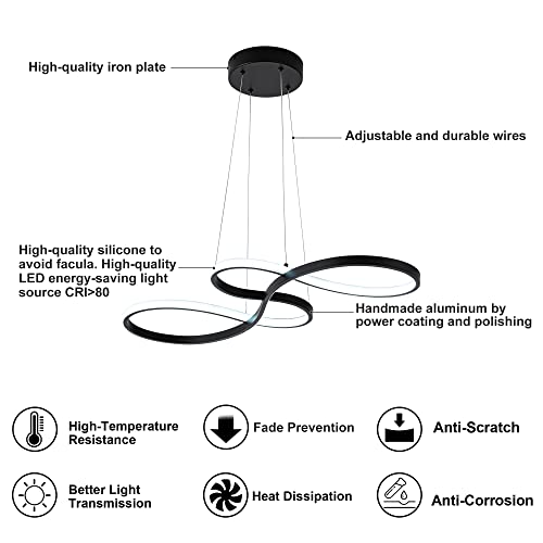 Modern LED Chandelier Dining Room Pendant Light