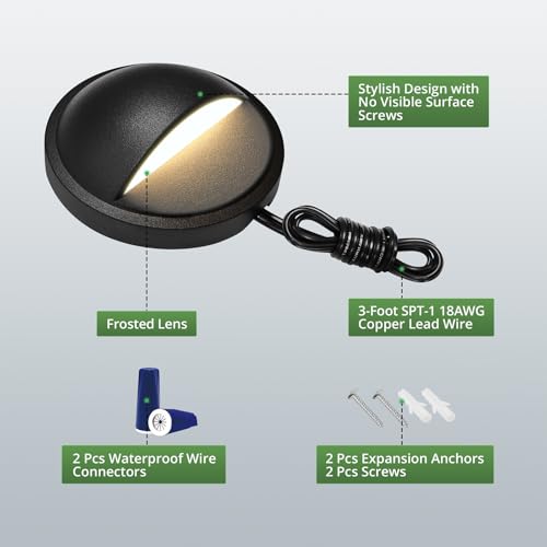 6 Pack Low Voltage LED Deck Lights (6 Count)