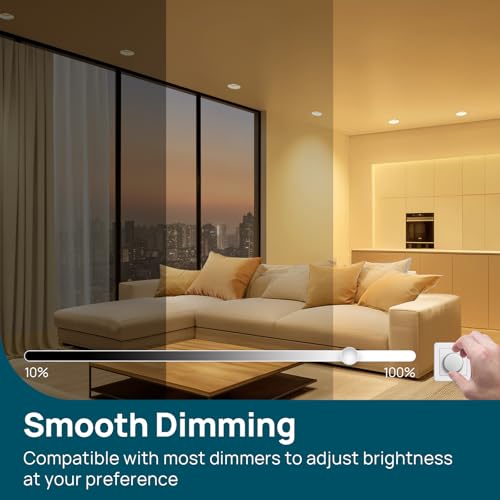 6 Pack BR30 LED Flood Light Bulbs Indoor (6 Count)