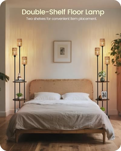 Floor Lamp with Shelves