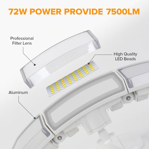 72W 7500LM LED Security Lights Motion Sensor Light Outdoor