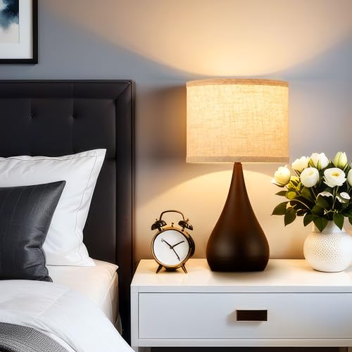 18.1'' Modern Touch Black Table Lamp Set of 2 with 3 Way Dimmable (2 Count)