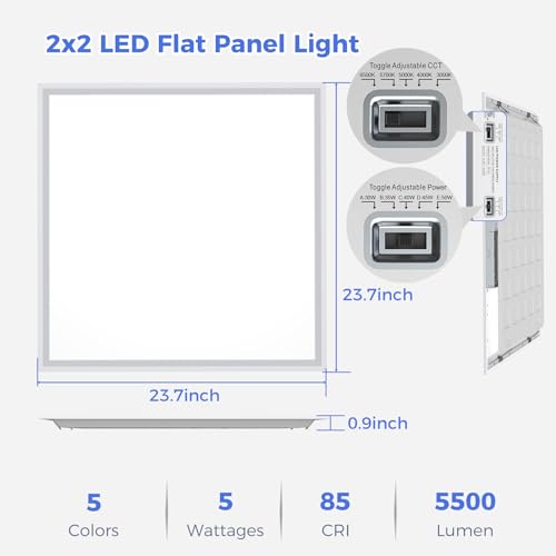 1 Pack 2x2 LED Flat Panel Light