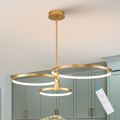 LED Ring Chandelier Modern Gold Chandellier for Dining Room 3 (3 Count)