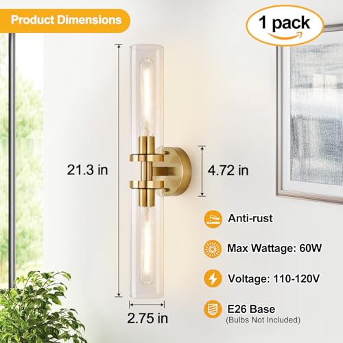 Brushed Gold Wall Sconces