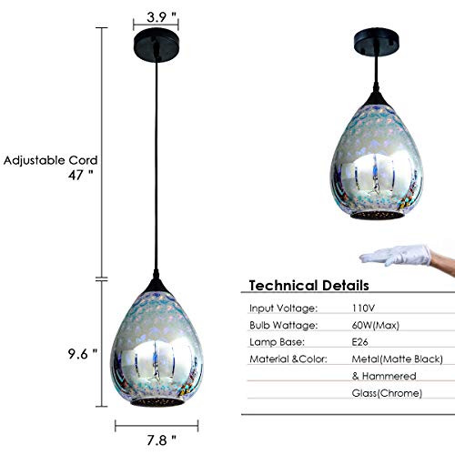 Modern 3D Pendant Lights Kitchen Island 1 Pack