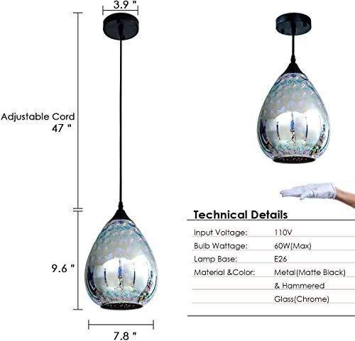 Modern 3D Pendant Lights Kitchen Island 2 Pack (2 Count)