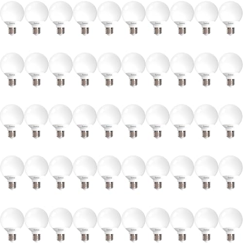 Sunco 50 Pack G25 LED Light Bulbs (50 Count)