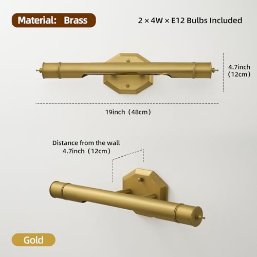 Brass Vintage Picture Light Hardwired