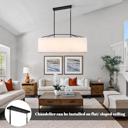 Dining Room Light Fixture Black Chandelier for Entryway 7
