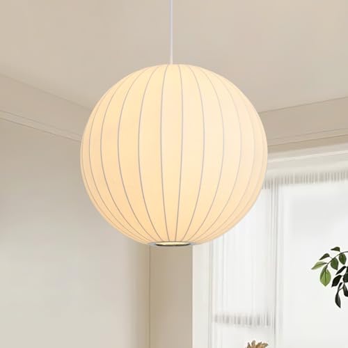 Globe Silk Pendant Light 15.7in Large