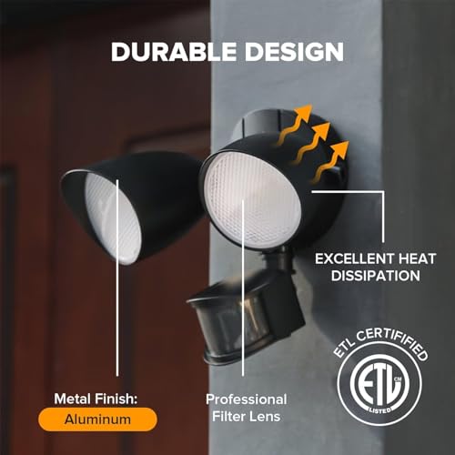 2 Pack 32W 3500 Lumen LED Security Lights Motion Sensor Light Outdoor (2 Count)