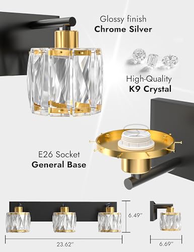 Crystal Vanity Lights for Bathrooms