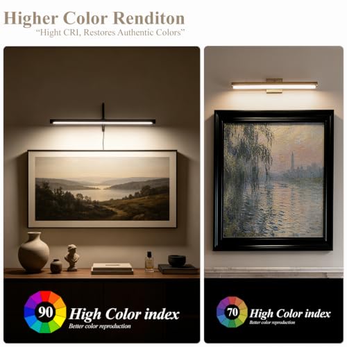 Plug in Picture Light for Wall (Black / 16 Inch)