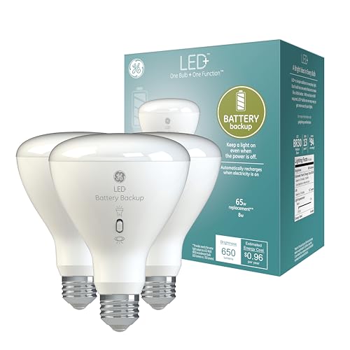 Lighting LED+ BR30 Battery Backup Emergency Light Bulbs (3 Count)