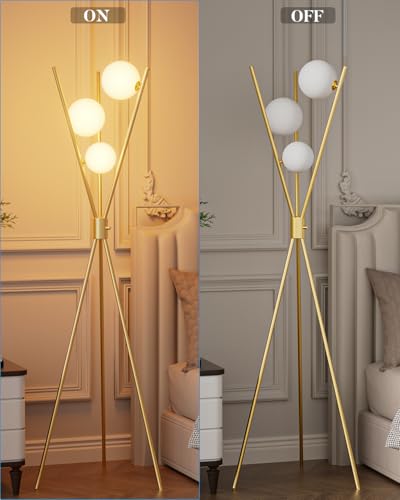 3 Globe Dimmable Tripod Floor Lamp