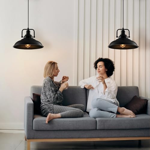 Black Pendant Light 12.5 inches 1 Pack