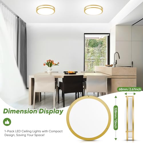 13 Inch LED Flush Mount Ceiling Light