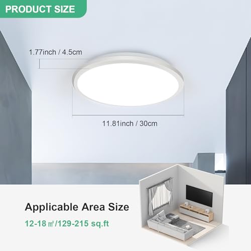 2 Pack 12 Inch Ceiling Light (2 Count)