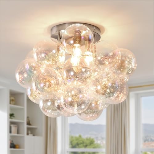 Brushed Nickel Flush Mount Ceiling Light Fixture