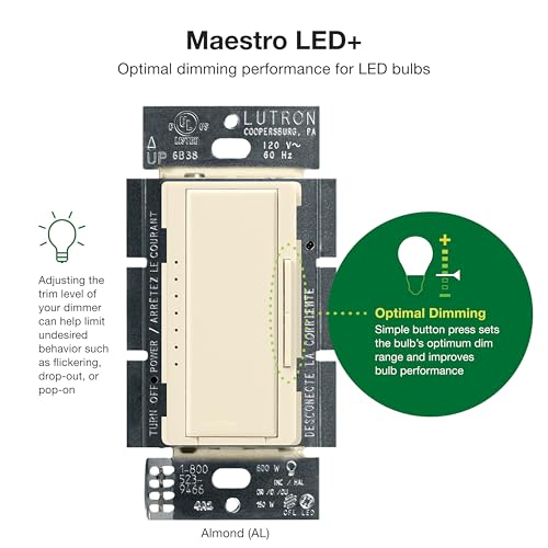 Maestro LED+ Dimmer Switch for Dimmable LED