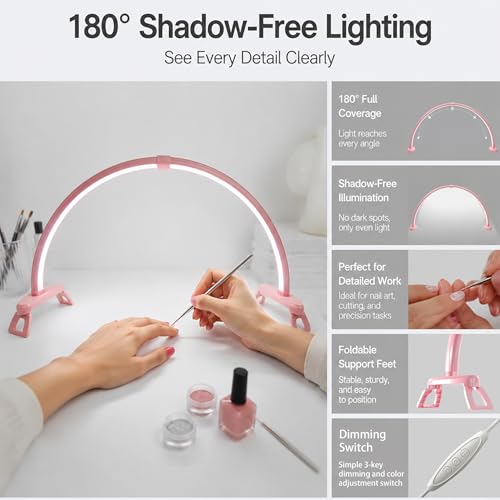 Half Moon Nail Desk Lamp