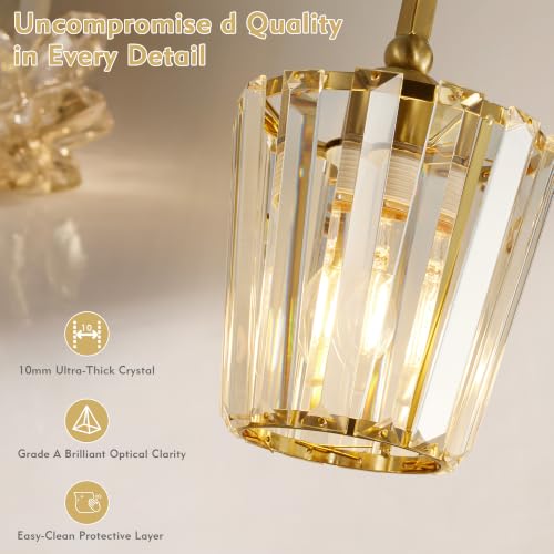 Bathroom Light Fixtures (Brushed Brass / 3 Light)