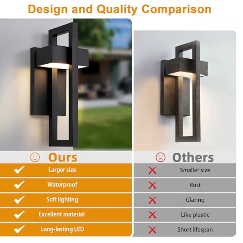 Outdoor Wall Lights Modern Exterior Lighting Fixtures (2 Count)