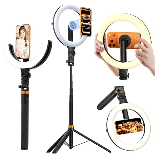 10" Magnetic Ring Light with 76" Tripod