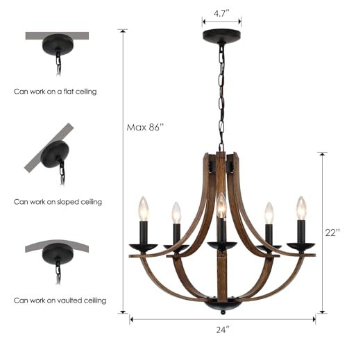 Farmhouse Chandeliers for Dining Room Light Fixture