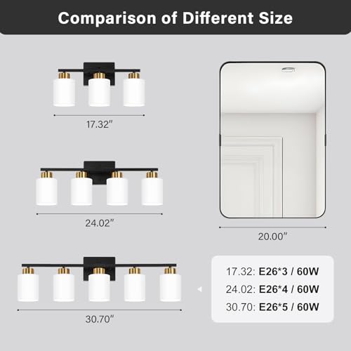 Black and Gold Bathroom Light Fixtures Vanity Lights Over Mirror