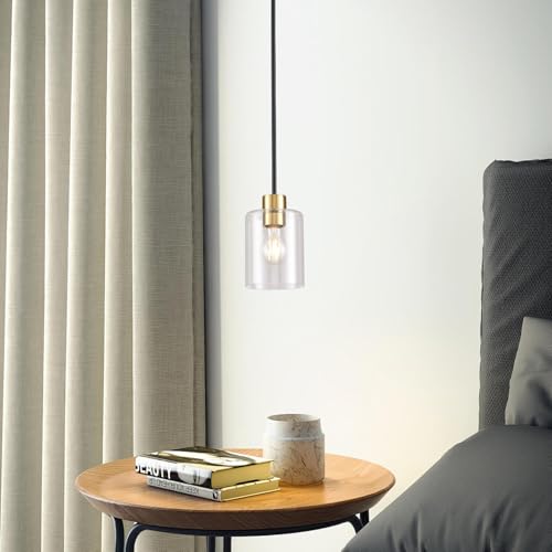 Modern 3 Pack Black Gold Pendant Lights for Kitchen Island (3 Count)