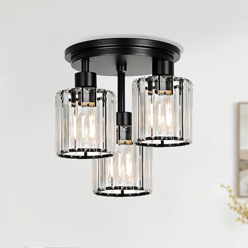 Crystal Semi Flush Mount Ceiling Light